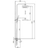 Душевая стойка со смесителем FRAP H90 F2490